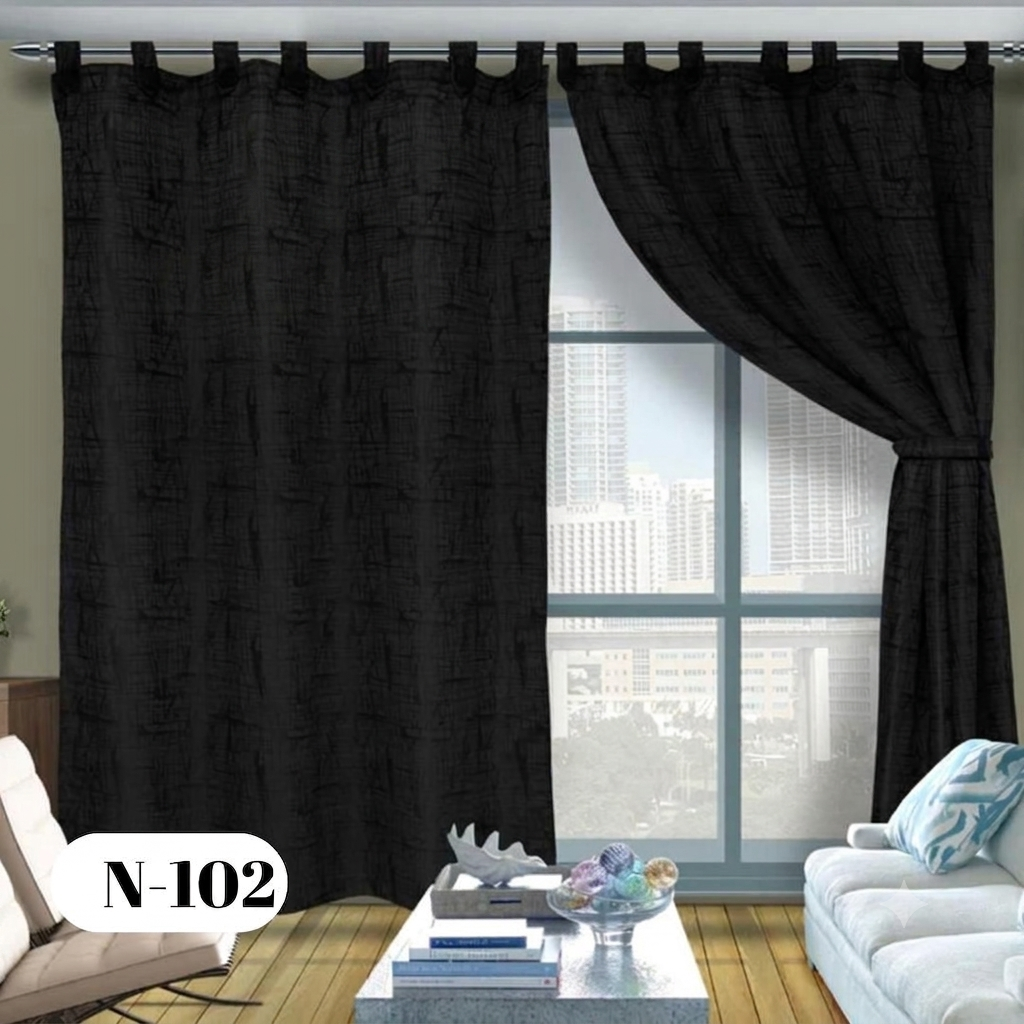 Cortinas Elegantes en Tela Jacquard (2.80m x 2.10m) con Botones Decorativos – ¡Envío Gratis y Pago Contra Entrega!