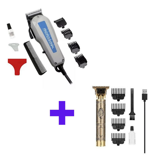 Super combo barbería profesional, máquina Wahl y patillera T-Blade inalámbrica, envío gratis Colombia