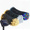 Serie de luces solares 200 LED cable verde, impermeable, envío gratis Colombia