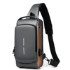 Bolso bandolera antirrobo para hombre color gris café, envío gratis Colombia