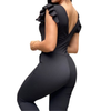 Enterizo de escote H102d color negro para mujer, envío gratis Colombia