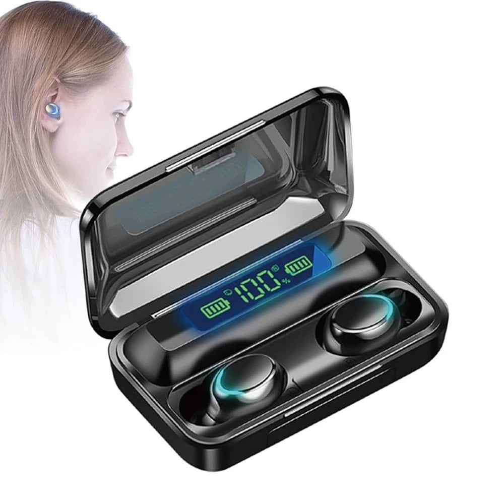 Audífonos bluetooth deportivos con estuche de carga, uso cómodo e inalámbrico, envío gratis Colombia